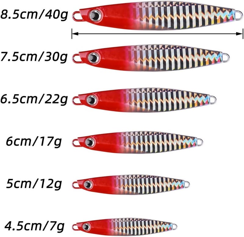 Aorace Jigging Lure Lead Fish Metal Jig Fishing Lure Paillette Knife Artificial Hard Bait Laser Body - Image 5
